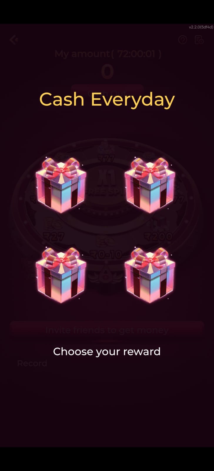 Cash Everyday Reward Screen – Daily Bonus Claim